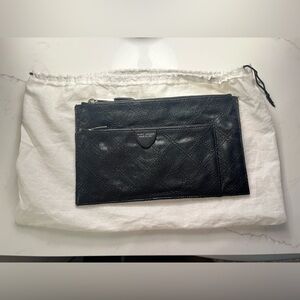 Marc Jacobs Quilted Leather Envelope Clutch – Black